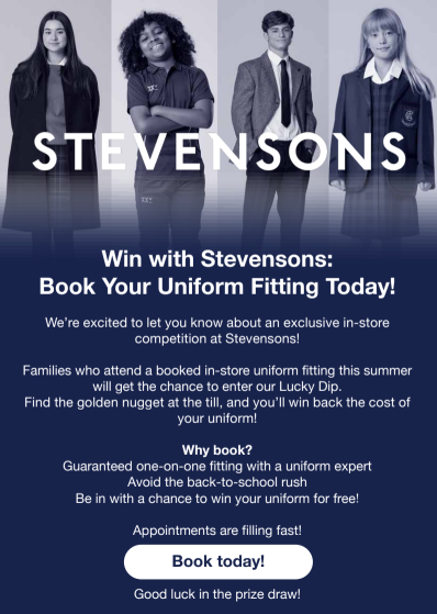 Stevensons school uniform